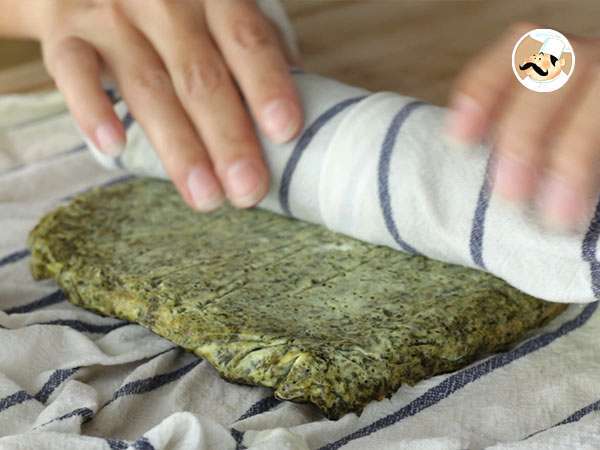 Špenátové rolky so šunkou a syrom fromage frais - Príprava krok 4
