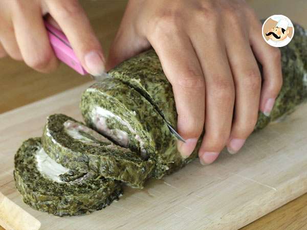 Špenátové rolky so šunkou a syrom fromage frais - Príprava krok 7