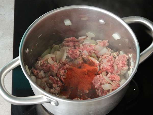 Mexické chilli con carne - Príprava krok 2