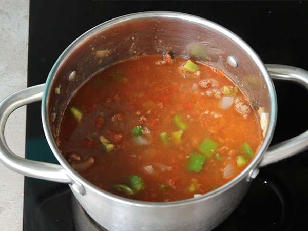 Mexické chilli con carne - Príprava krok 4