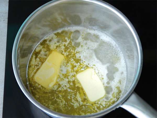 Jednoduché pečivo choux - Príprava krok 1