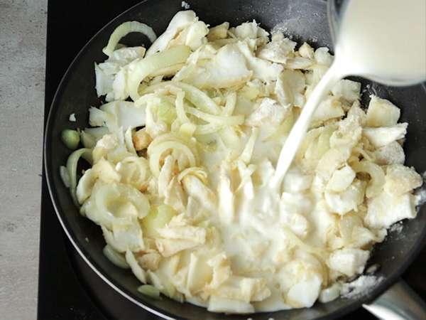Treska na smotane, tradičný portugalský recept - Príprava krok 4