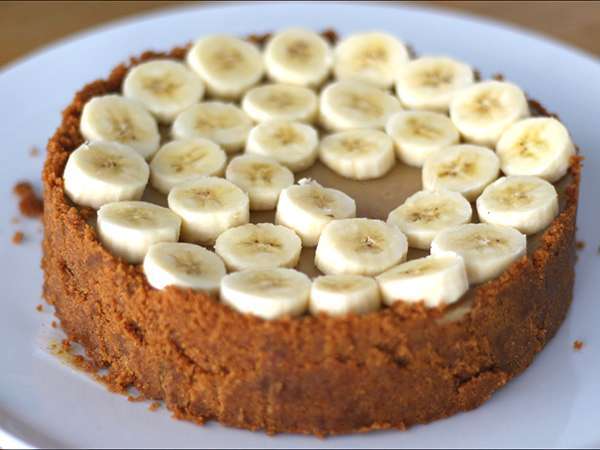 Koláč s banoffee, banánmi a karamelom - Príprava krok 5