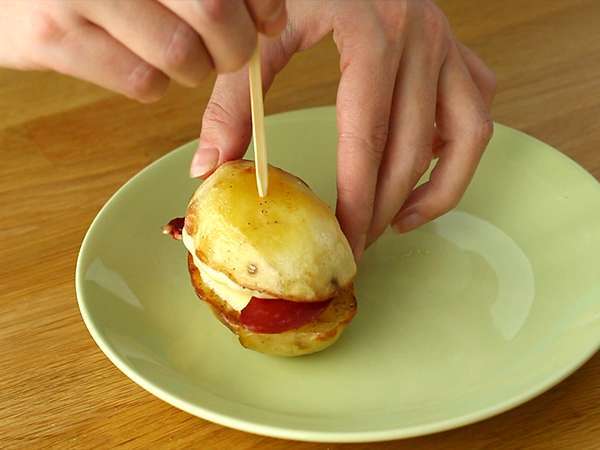 Sendvič so zemiakovým raclette - Príprava krok 4