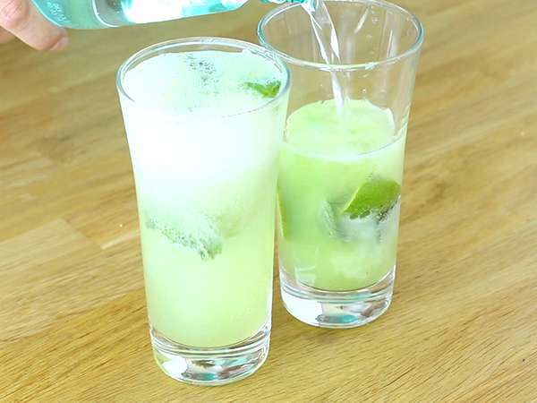 Uhorkové Mojito, nealkoholický koktail - Príprava krok 4