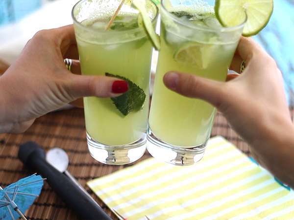 Uhorkové Mojito, nealkoholický koktail - Príprava krok 5