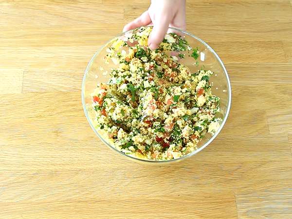 Veľmi jednoduché orientálne tabbouleh - Príprava krok 3