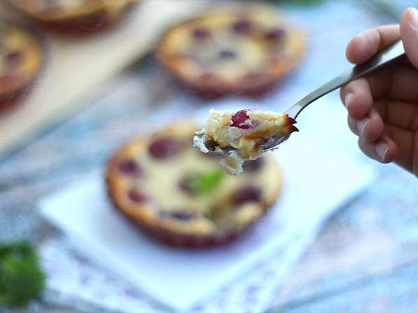 Bezlepkový mini čerešňový clafoutis - Príprava krok 5