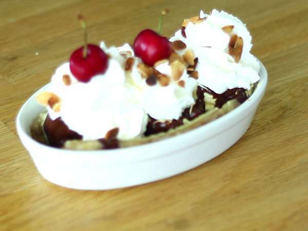 Banana Split, slávny mrazený dezert - Príprava krok 3