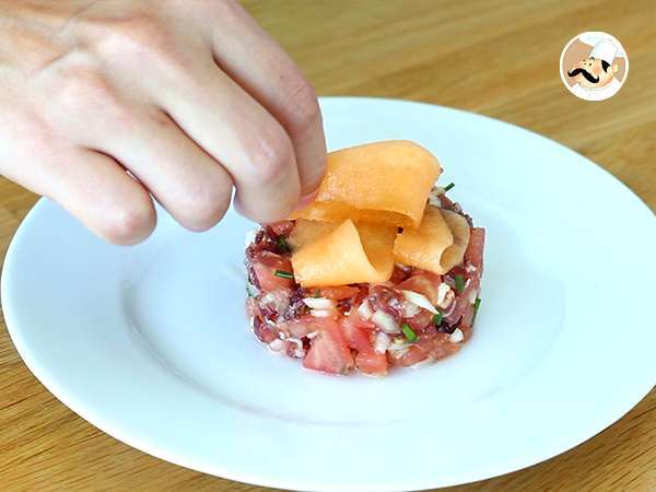 Tatarák zo šunky, melóna a paradajok - Príprava krok 5