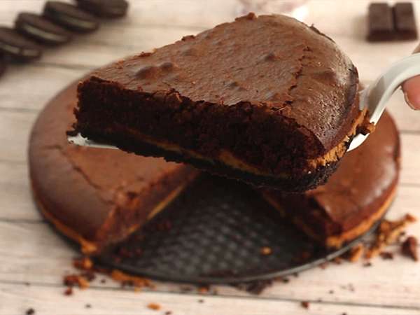 Peanut butter and Oreo biscuit brownie - Príprava krok 7