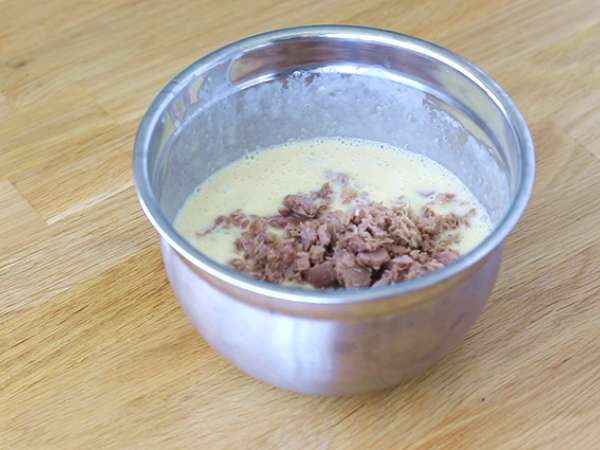 Quiche s tuniakom a paradajkami - Príprava krok 2