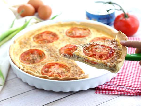 Quiche s tuniakom a paradajkami - Príprava krok 5