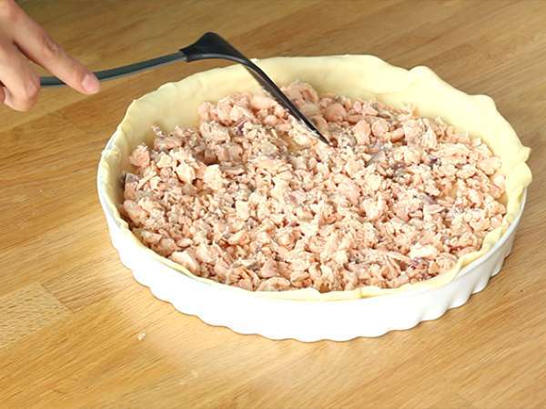 Rýchly a jednoduchý lososový quiche - Príprava krok 3