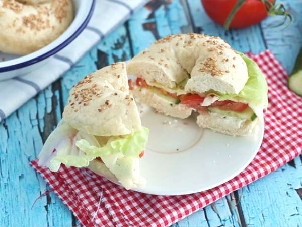 Vegetariánsky bagel - Príprava krok 5