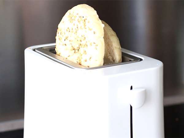 Čokoládový banánový bagel - Príprava krok 1