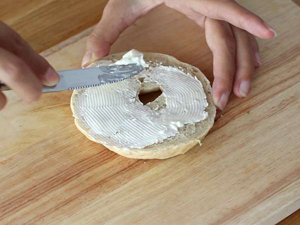 Čokoládový banánový bagel - Príprava krok 2