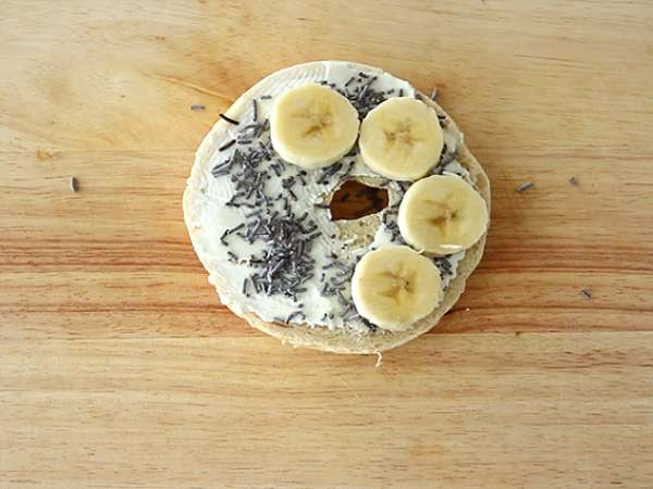 Čokoládový banánový bagel - Príprava krok 3
