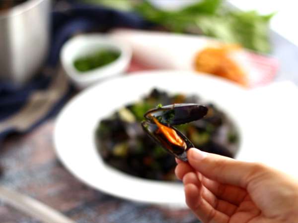 Moules marinières, jednoduchý a chutný recept - Príprava krok 5