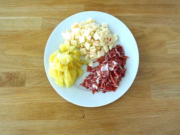 Koláč so zvyškom syra raclette - Príprava krok 1