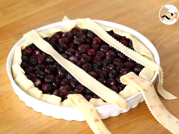 Koláč z lístkového cesta s čerešňami - Príprava krok 4