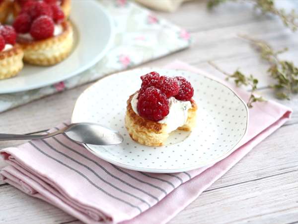 Maliny a mascarpone vol au vents - Príprava krok 6