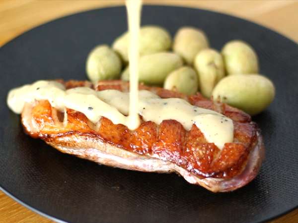 Kačacie prsia s hľuzovkovou omáčkou - Príprava krok 7