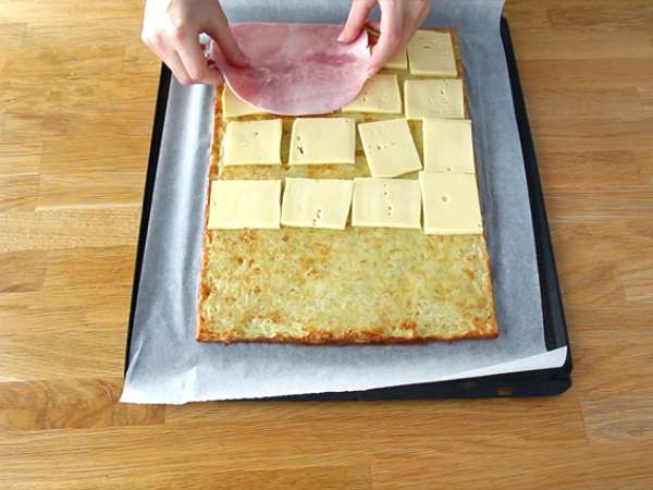 Zemiaková rolka so syrom Savoy Raclette a šunkou - Príprava krok 4
