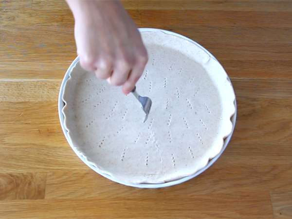 Quiche s vajíčkami a šunkou - Príprava krok 1