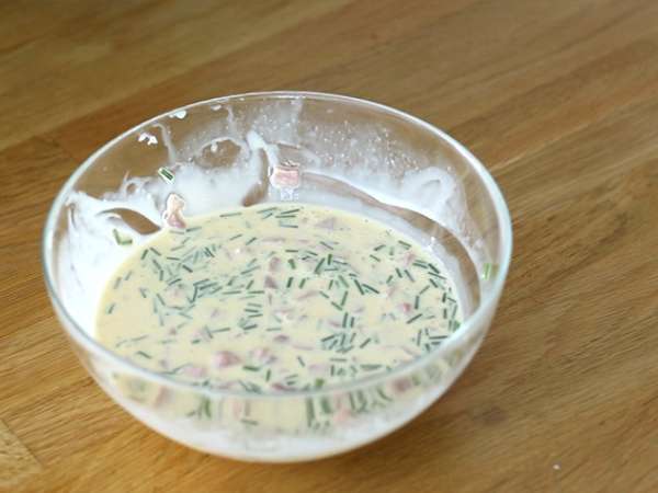 Quiche s vajíčkami a šunkou - Príprava krok 3