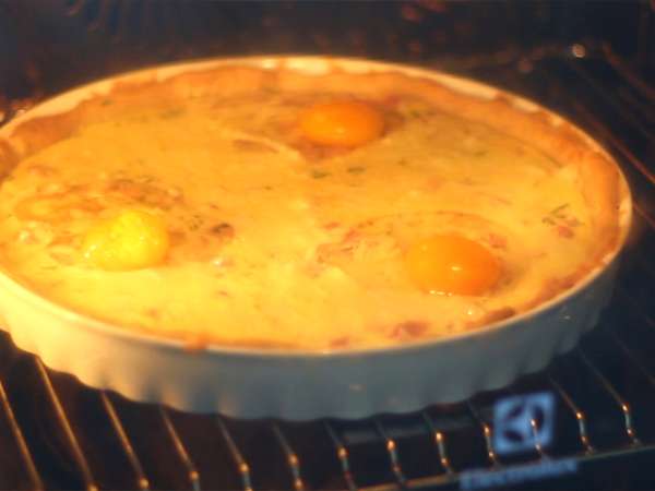 Quiche s vajíčkami a šunkou - Príprava krok 6