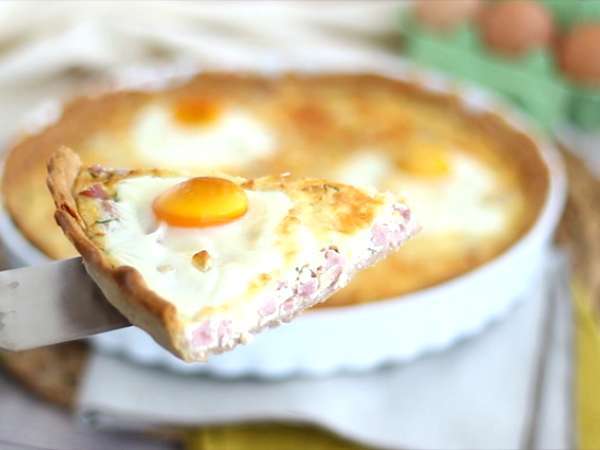 Quiche s vajíčkami a šunkou - Príprava krok 7