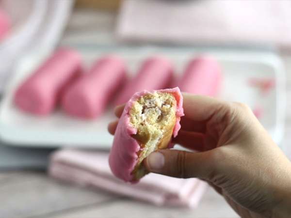Jahodové mini rožky, Pink Panthers - Príprava krok 12