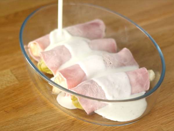 Šunka endívia au gratin - Príprava krok 6