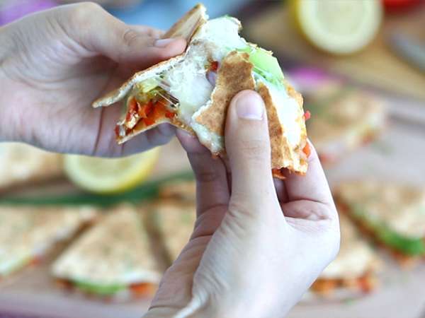 Quesadillas s kuracím mäsom a avokádom - Príprava krok 7