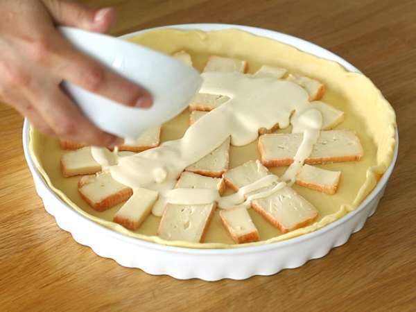 Rýchly a jednoduchý koláč Maroilles - Príprava krok 3