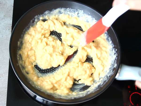 Miešané vajcia, skutočný recept - Príprava krok 4