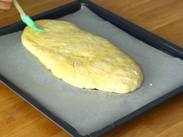 Fougasse so slaninou a cibuľou - Príprava krok 7