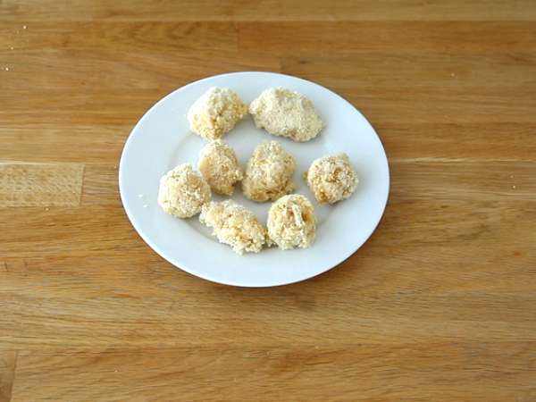 Krokety z lístkového cesta so šunkou a syrom - Príprava krok 3