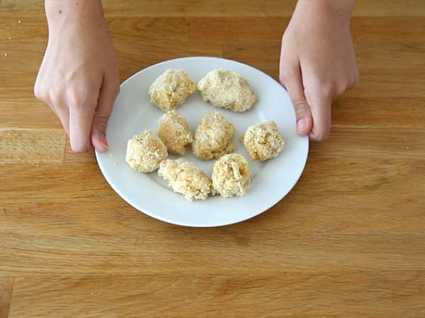 Krokety z lístkového cesta so šunkou a syrom - Príprava krok 4