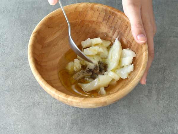 Ceviche z tresky - Príprava krok 1