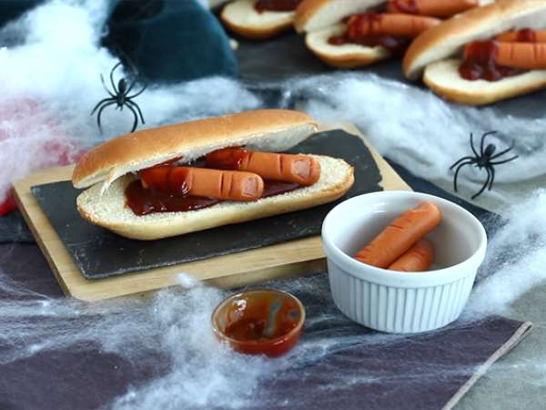 Krvavé halloweenske párky v rožku - Príprava krok 5