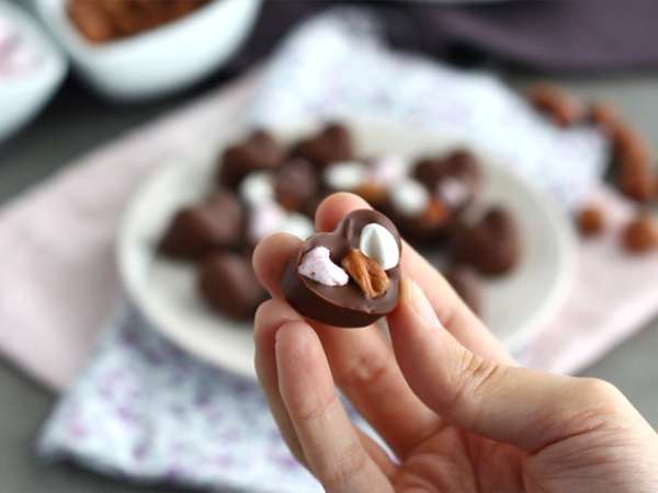 Čokolády s marshmallow a lieskovými orieškami - Príprava krok 5