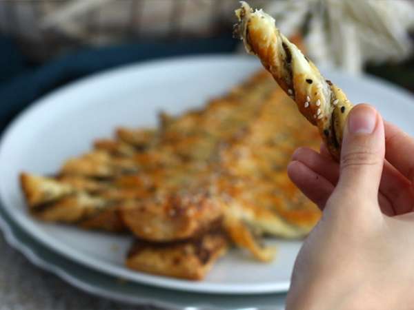 Lístkové cesto s domácou tapenádou - Príprava krok 8