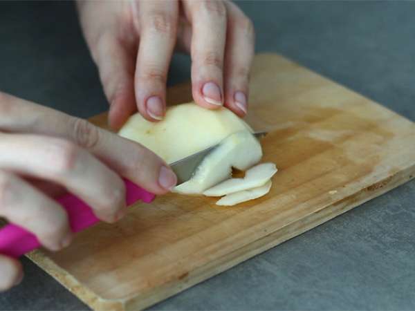 Hruškový frangipane v jednotlivých porciách - Príprava krok 1