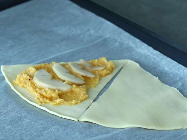 Hruškový frangipane v jednotlivých porciách - Príprava krok 4