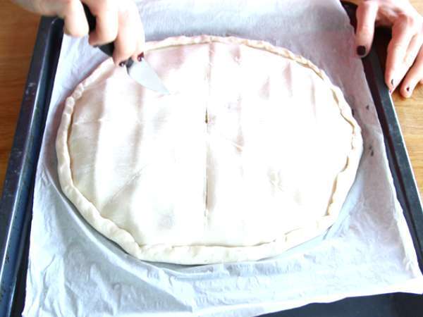 Galette des Rois frangipane (bez lepku) - Príprava krok 4