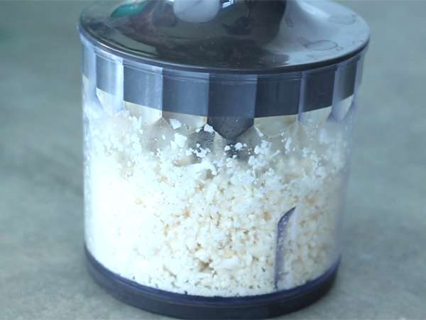 100% zeleninový karfiolový tabbouleh - Príprava krok 1