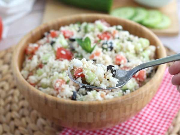 100% zeleninový karfiolový tabbouleh - Príprava krok 3