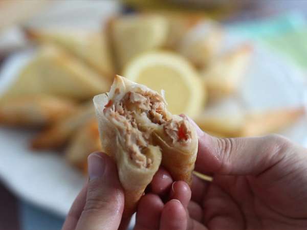 Samousy z tuniaka a paradajok - Príprava krok 5